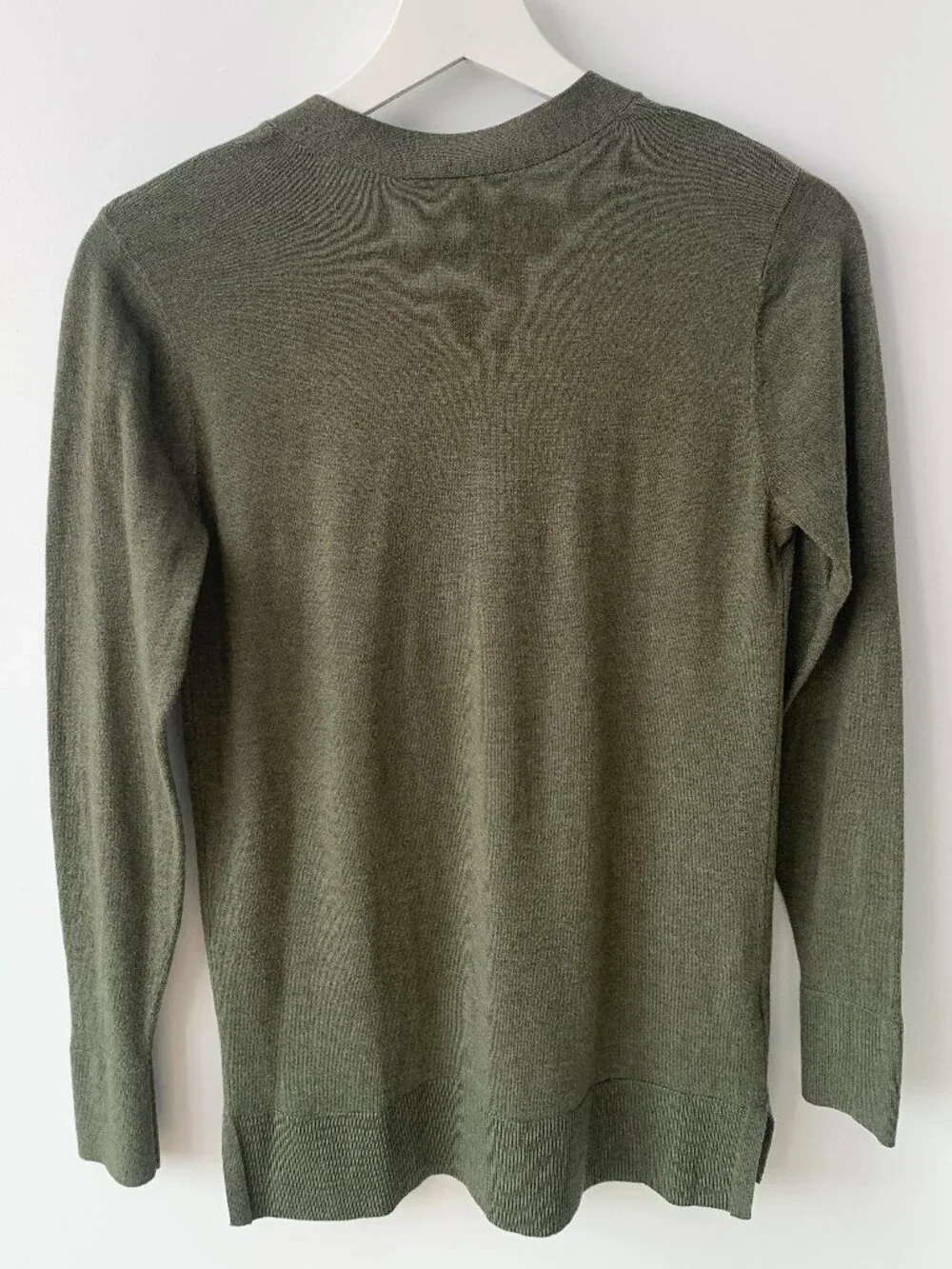 Loft Olive Green V-Neck‎ Button Front Cardigan Sweater XS
